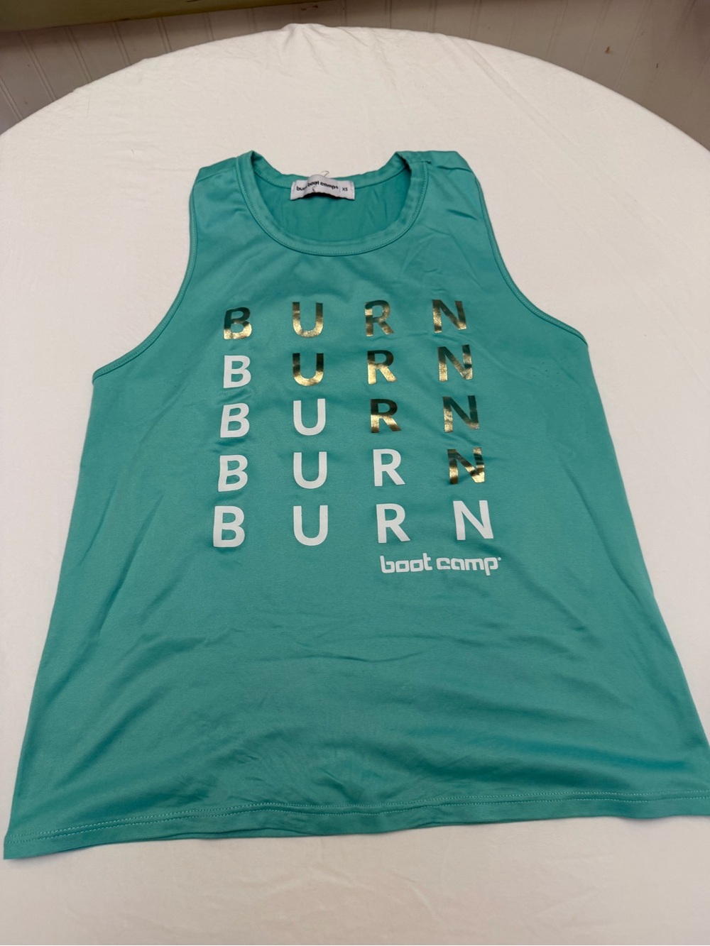 Teal 'BURN' Graphic Tank Top